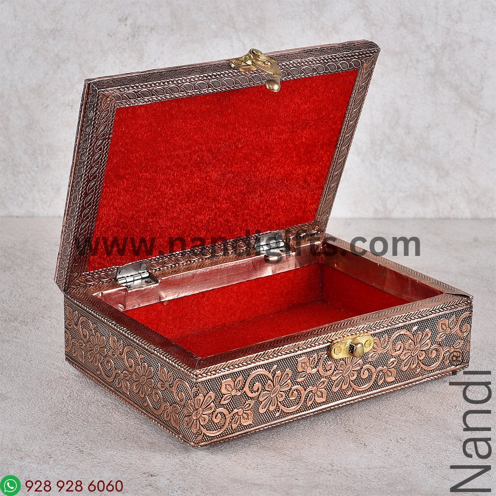 Elephant Copper Oxidised Box 7x5
