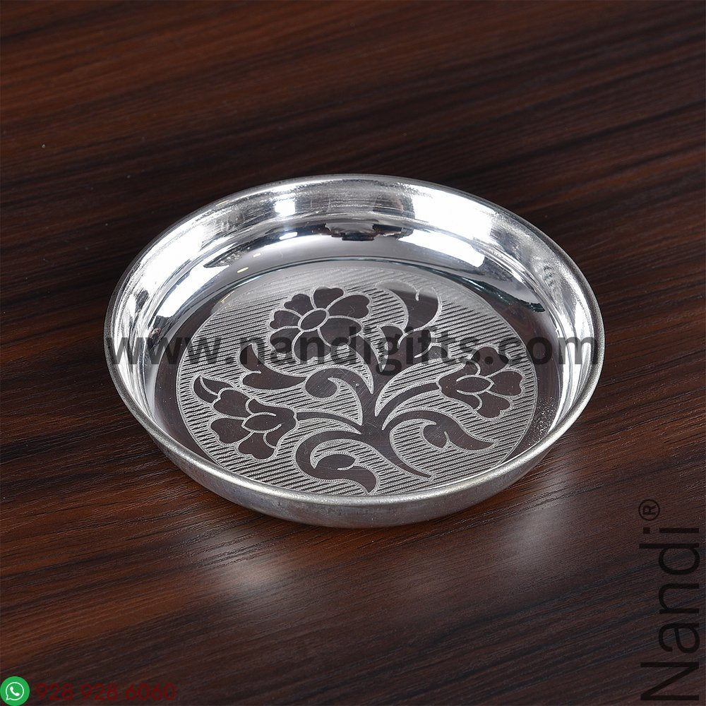 GS PLAIN ENGRAVE FLOWER PLATE 6