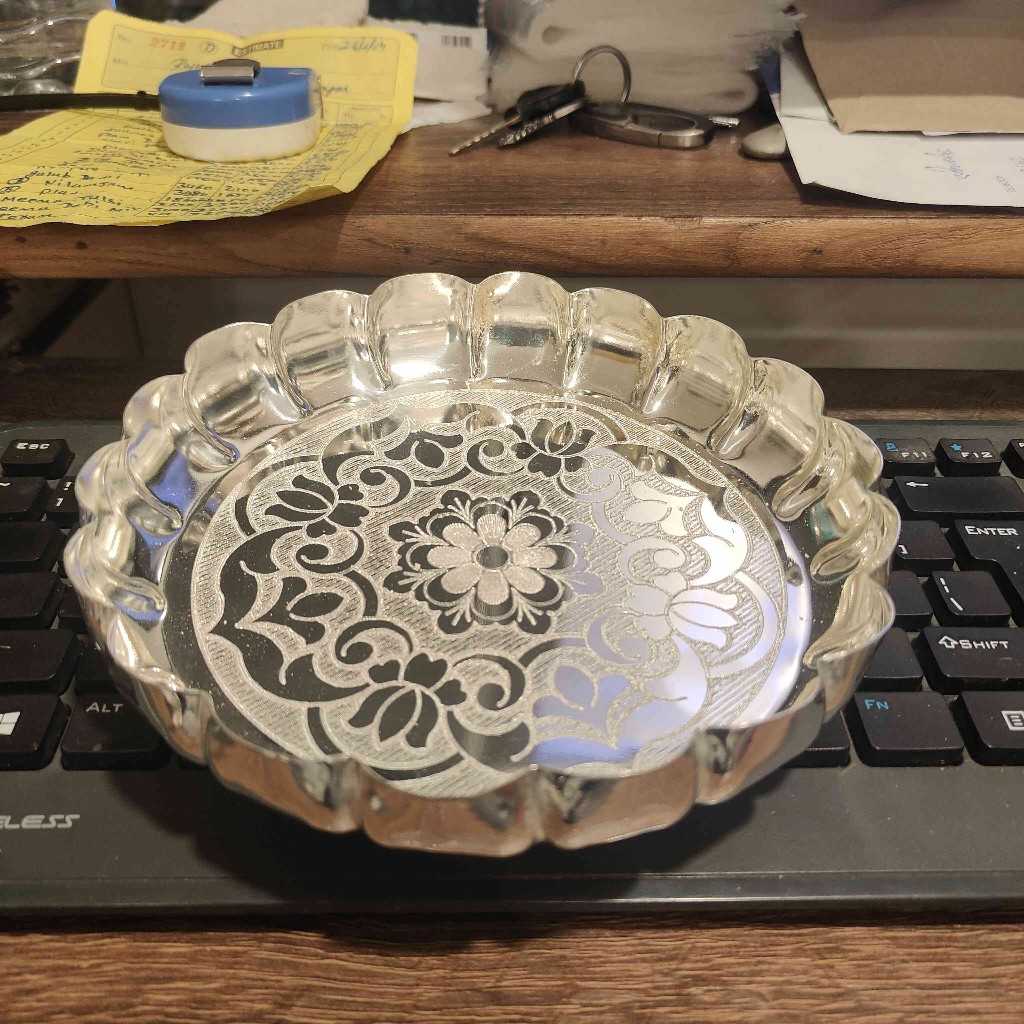 GS PLAIN ENGRAVE FLOWER PLATE 7