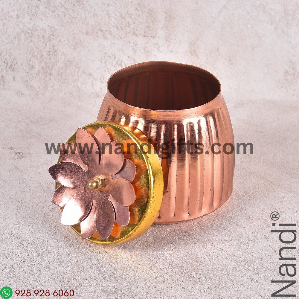 Copper Finish Jar Stripes
