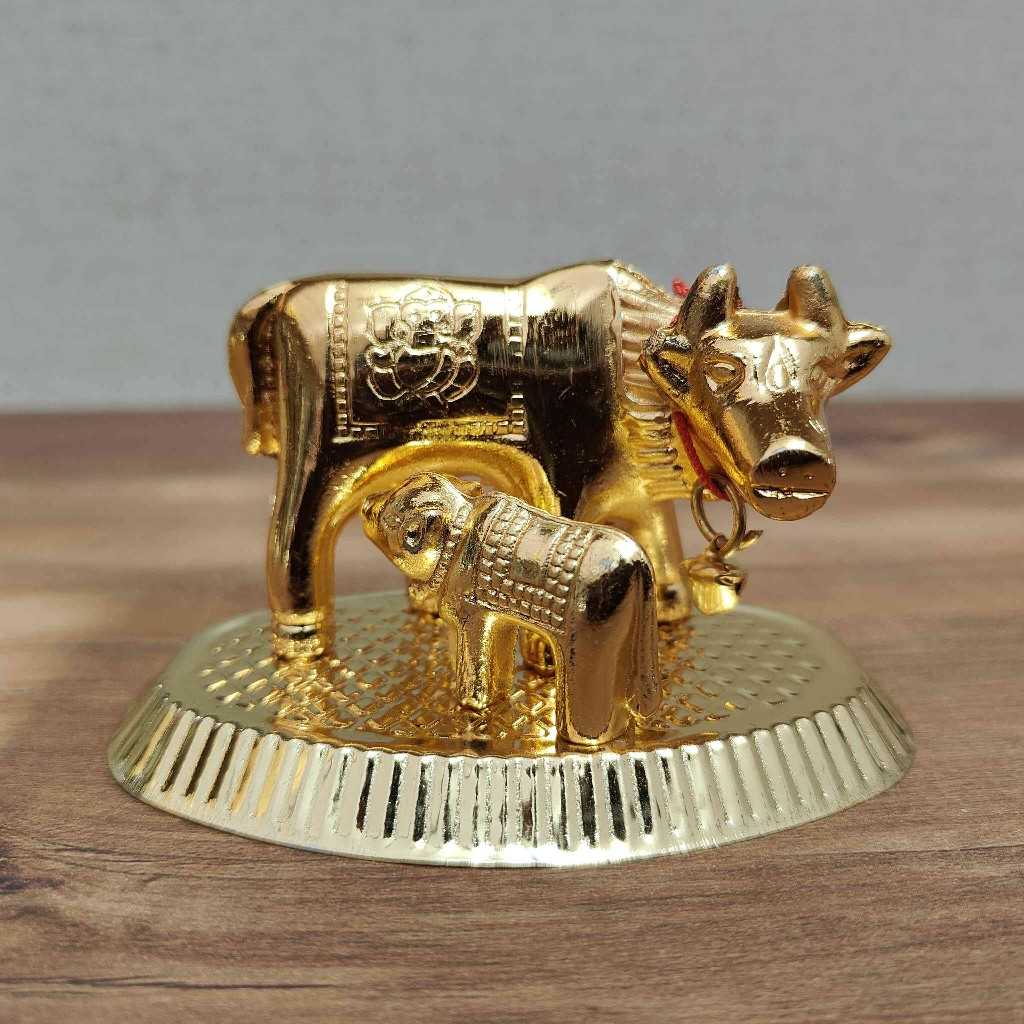 Gold Cow n Calf Oval