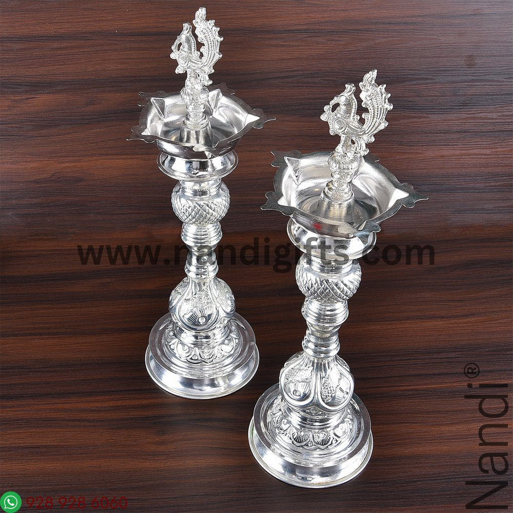 GS PEACOCK DIYA PAIR 17
