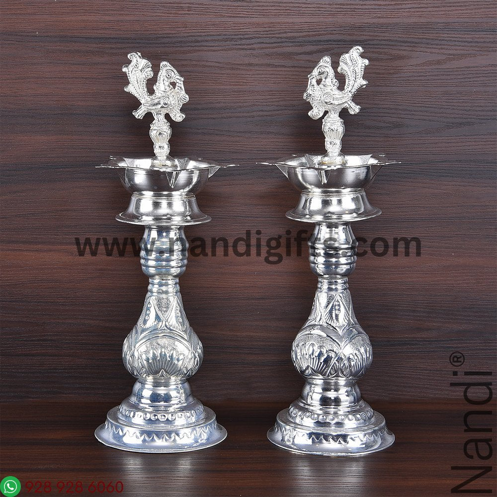 GS PEACOCK DIYA PAIR 13