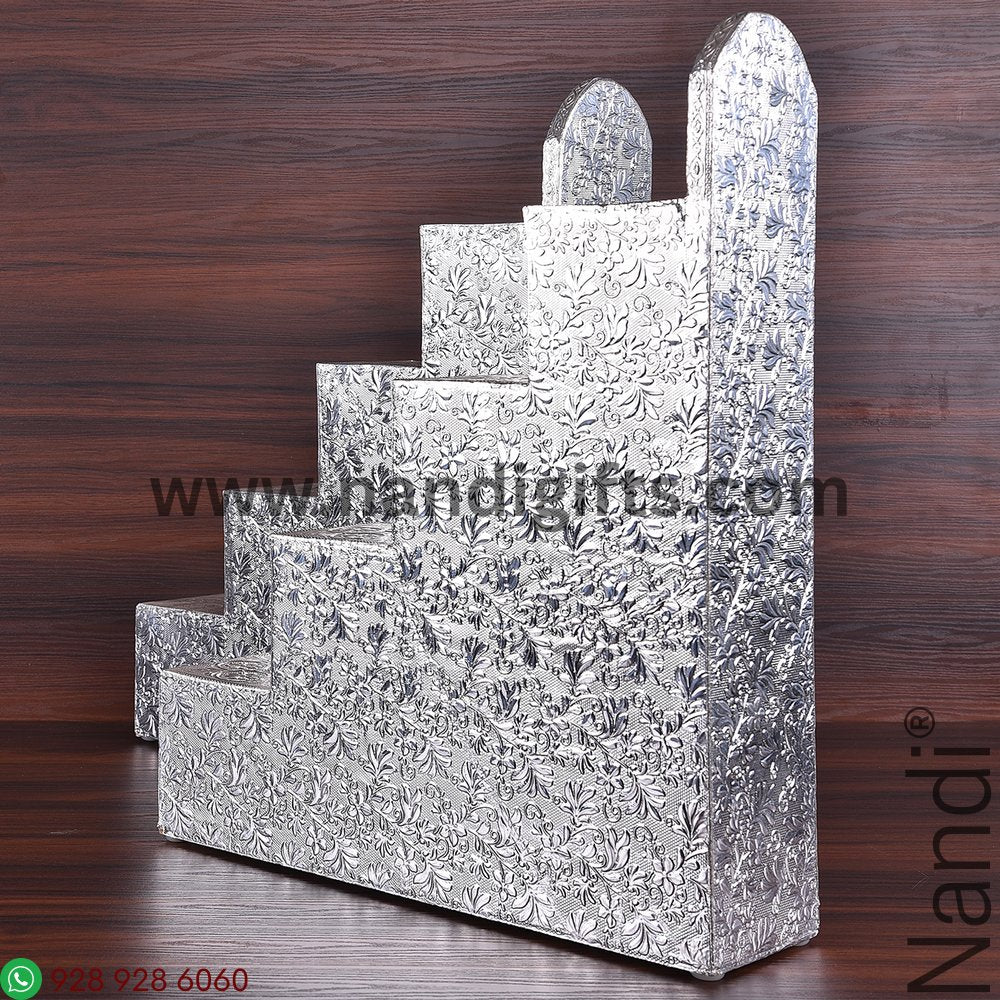 Diya Steps Silver Pair