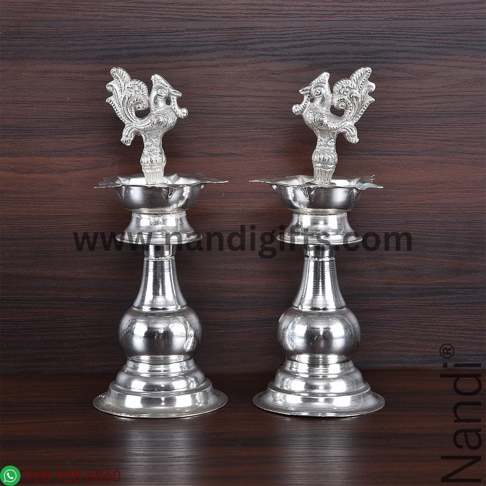 GSB PEACOCK DIYA SPIRAL PLAIN 7 PAIR