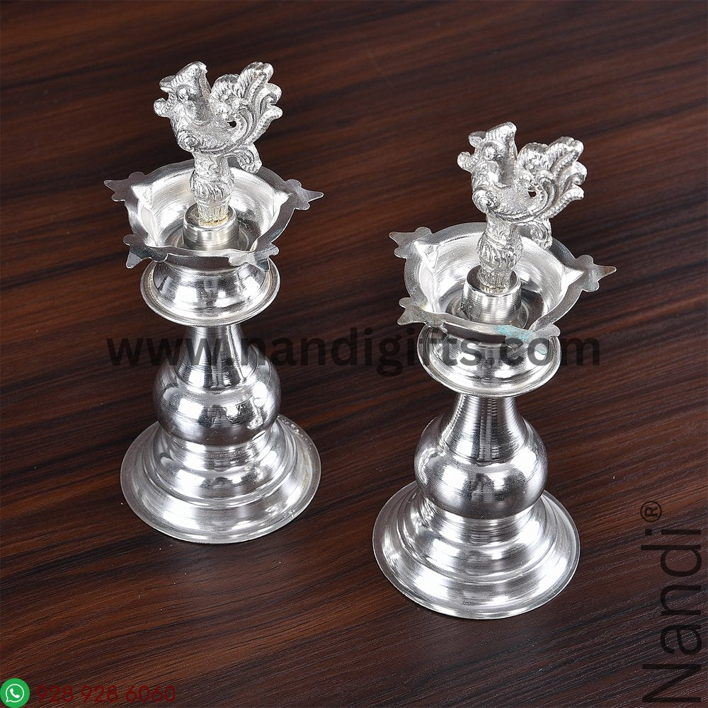 GSB PEACOCK DIYA SPIRAL PLAIN 7 PAIR