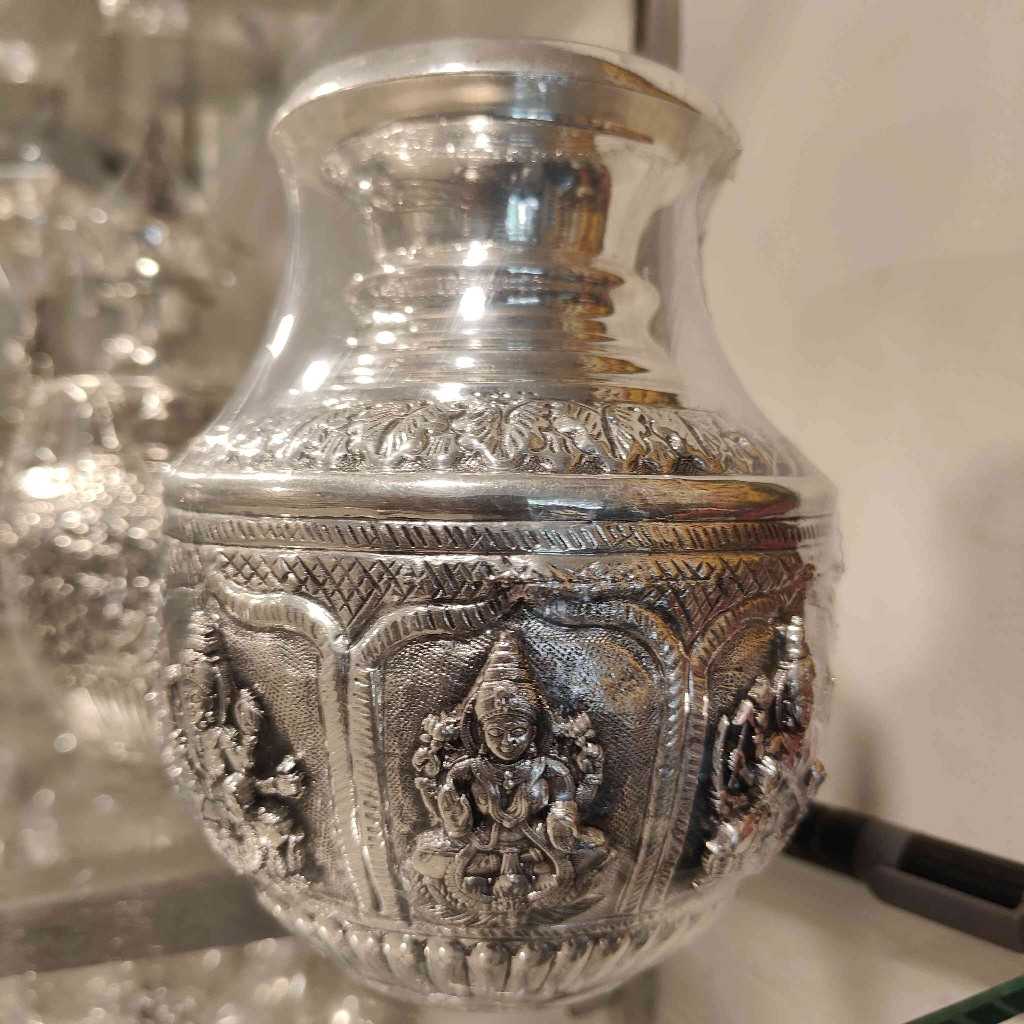 ANTIQ GERMAN SILVER ASTALAKSHMI KODAM 500