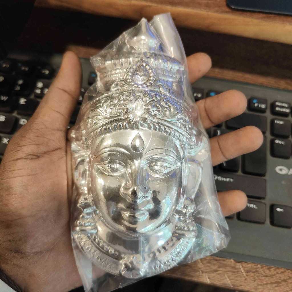 German Silver Laxmi Face Small