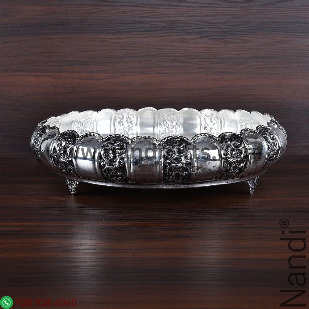 Antiq German Silver Maharaja Thali 12