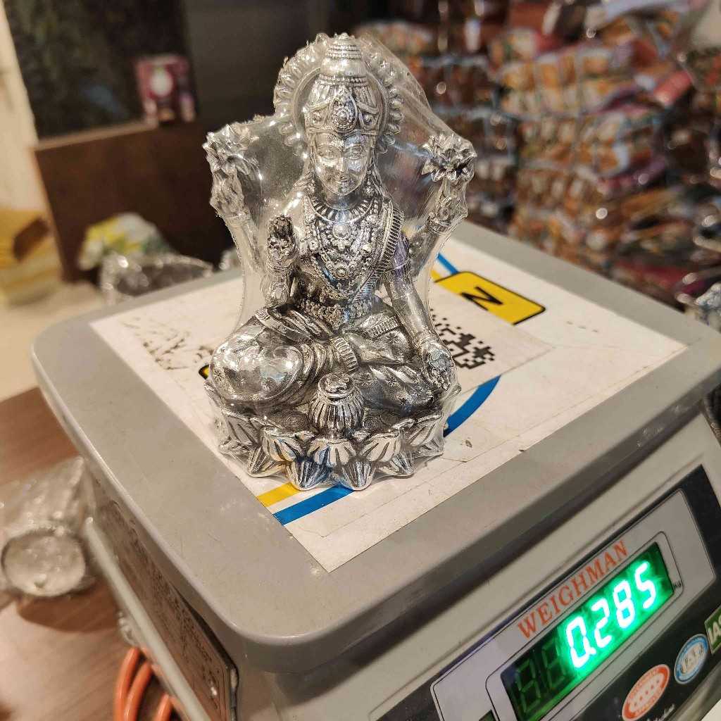 Antiq German Silver Kamal Lakshmi 4.5