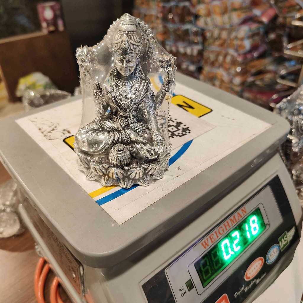 Antiq German Silver Kamal Lakshmi 4