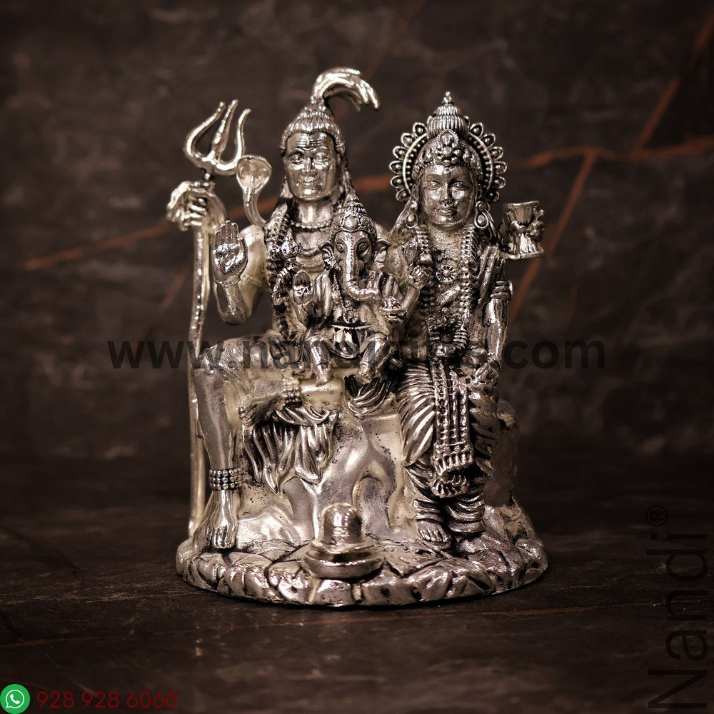 Antiq German Silver Shiv Parivar 4.5