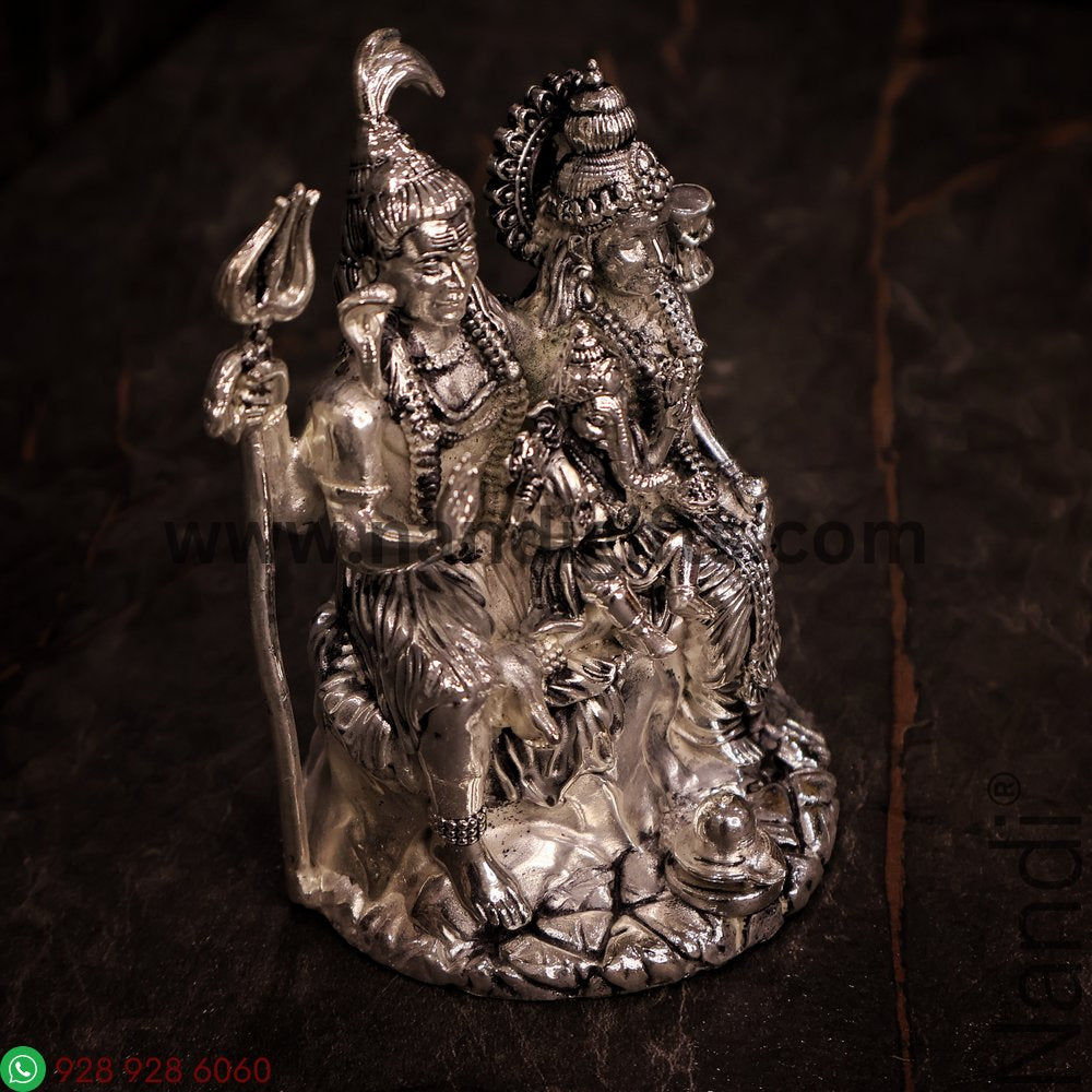 Antiq German Silver Shiv Parivar 4.5