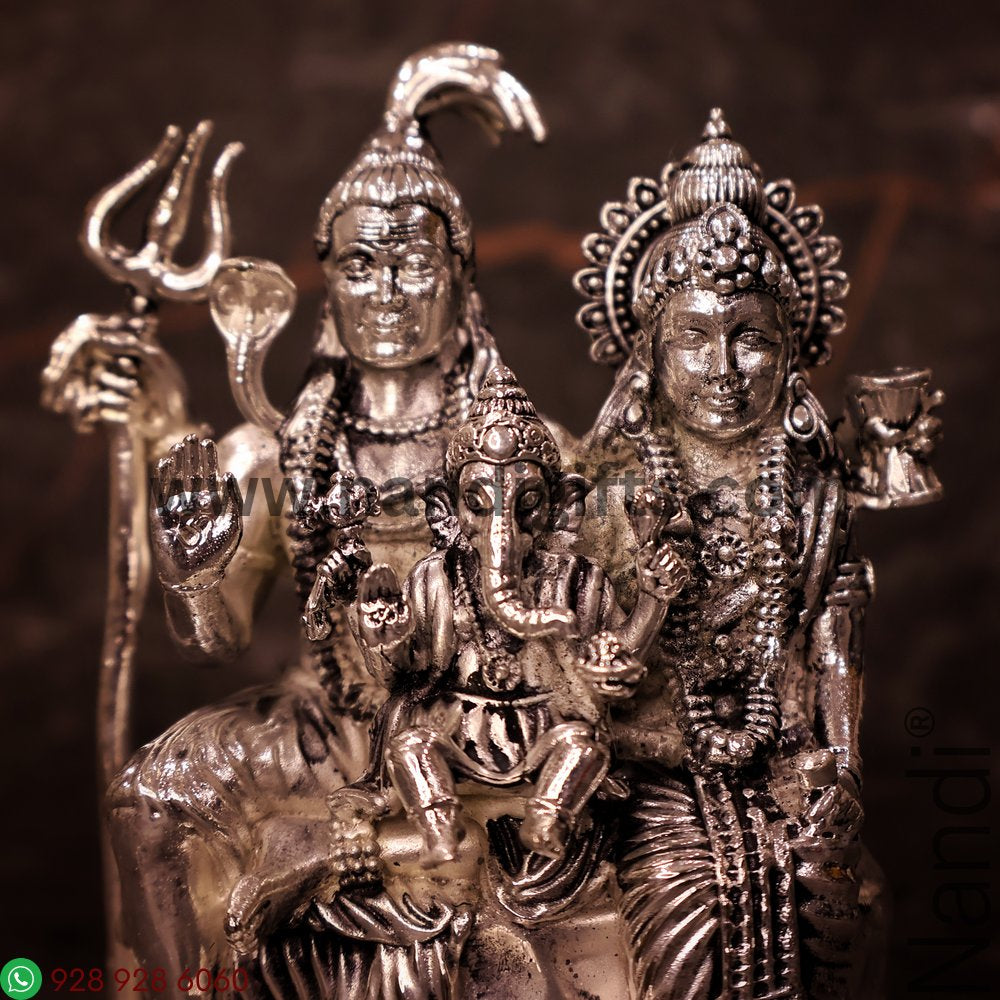 Antiq German Silver Shiv Parivar 4.5