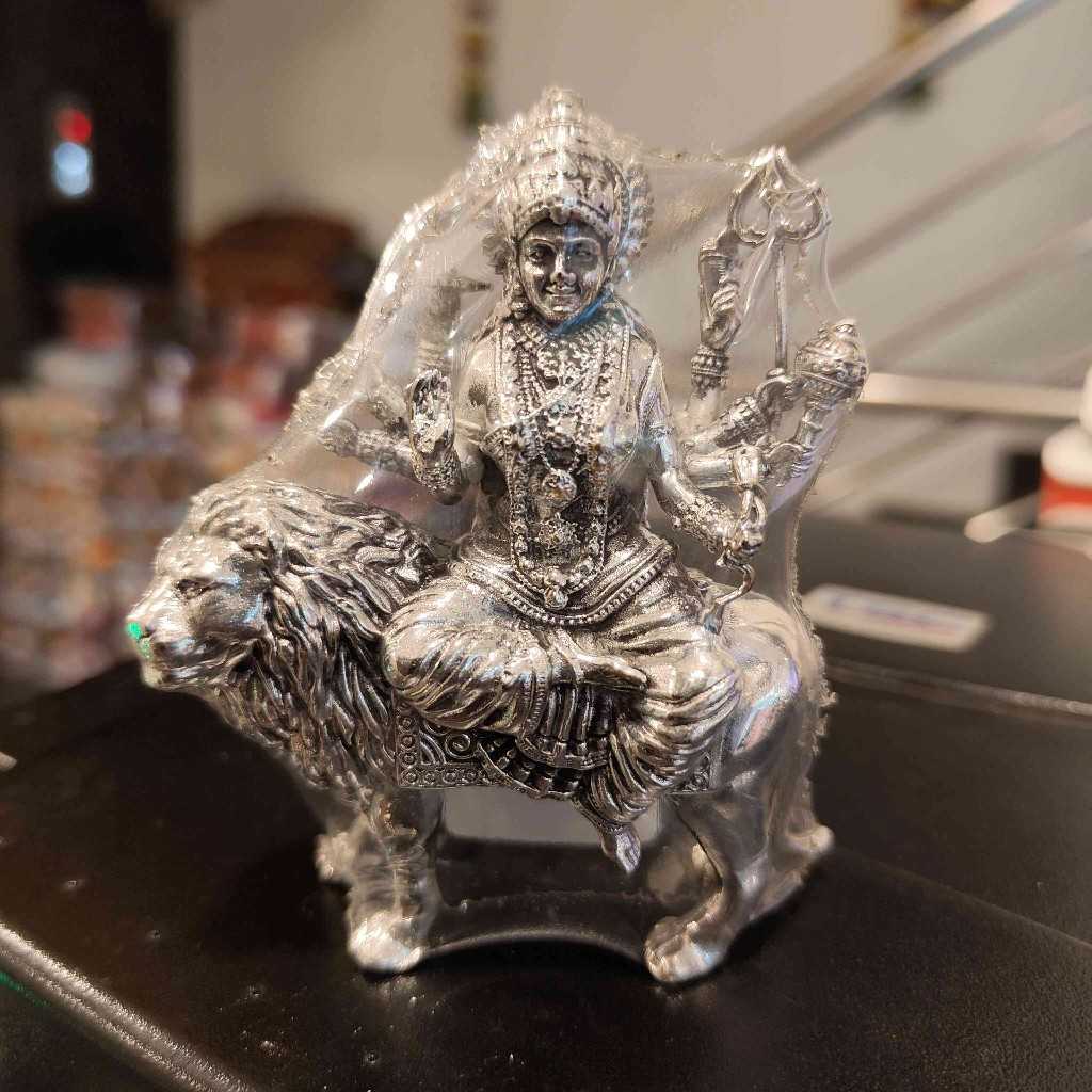 Antiq German Silver Maa Durga 3.5