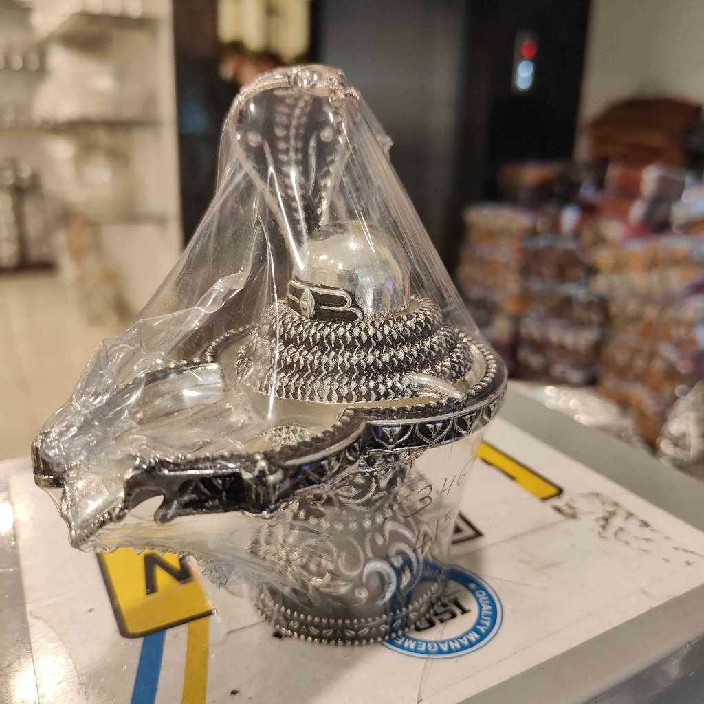 Antiq German Silver Shivling Nag 5