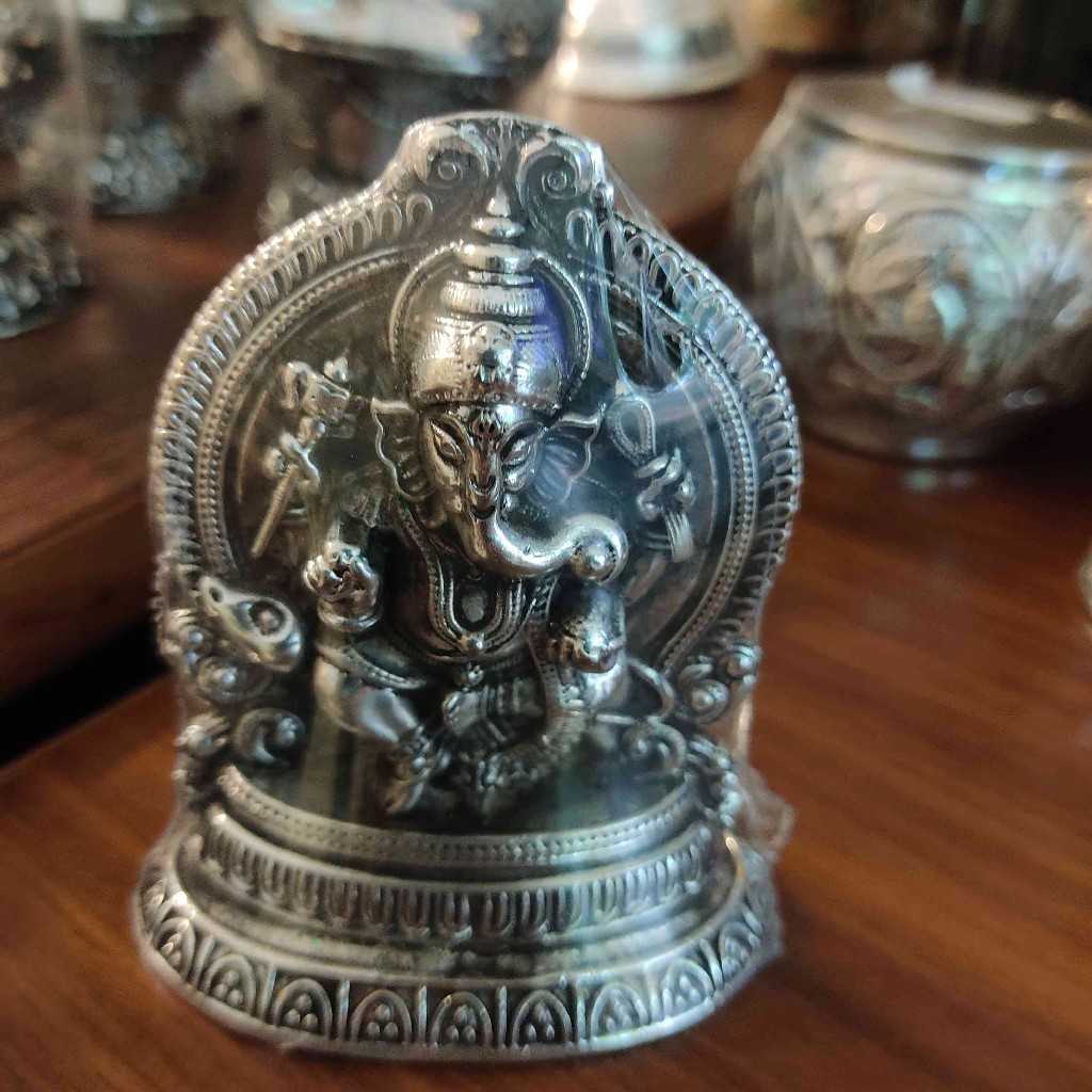 ANTIQUE GERMAN SILVER GANESH IDOL