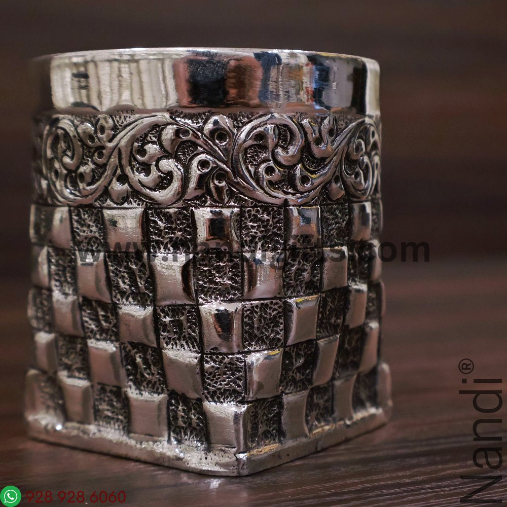 Antiq German Silver Lakshmi Kuncham 4