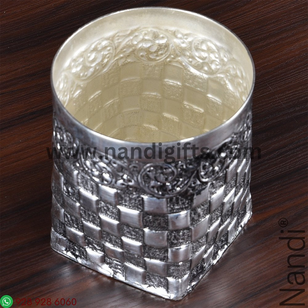 Antiq German Silver Lakshmi Kuncham 3