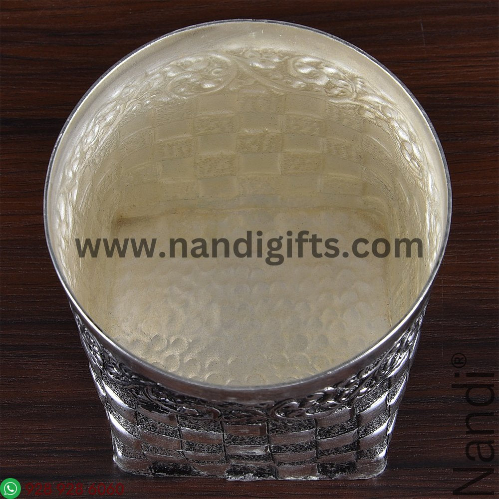 Antiq German Silver Lakshmi Kuncham 3