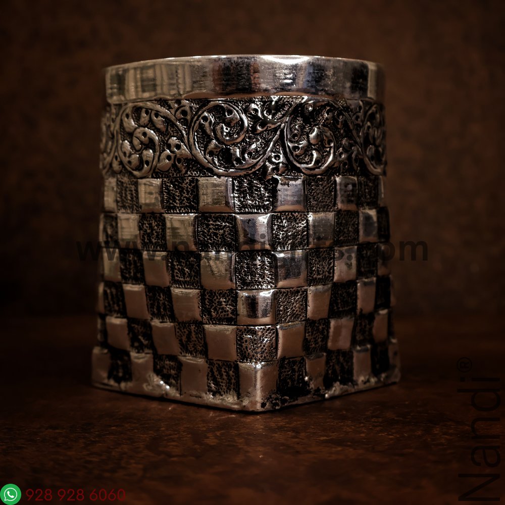 Antiq German Silver Lakshmi Kuncham 3