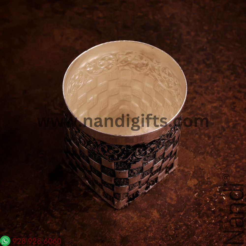 Antiq German Silver Lakshmi Kuncham 3