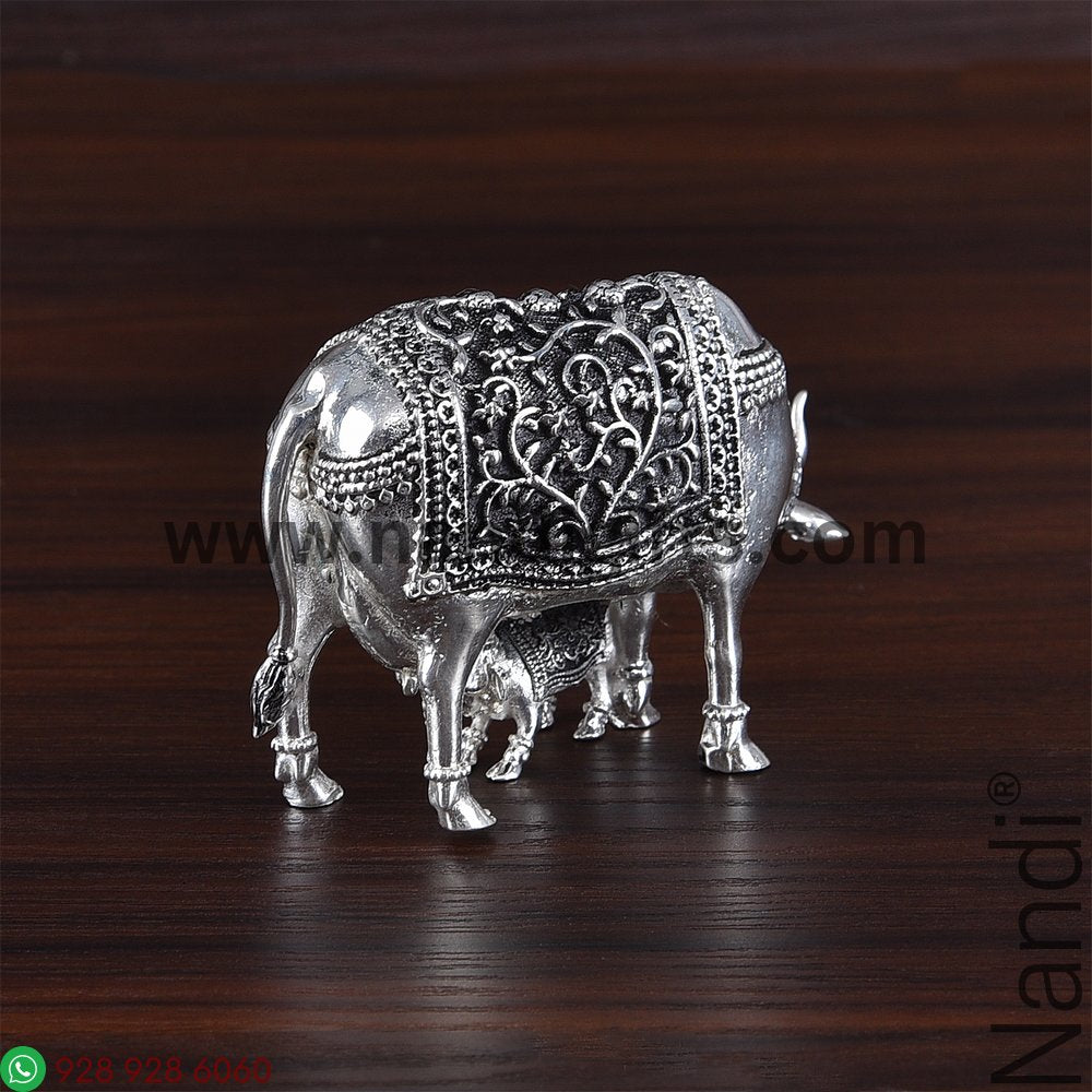 Antiq German Silver Cow And Calf 2