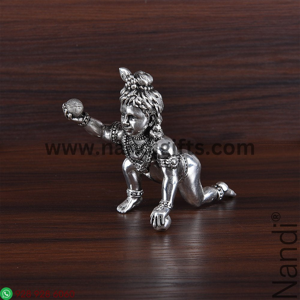 Antiq German Silver Laddu Gopal 2.5