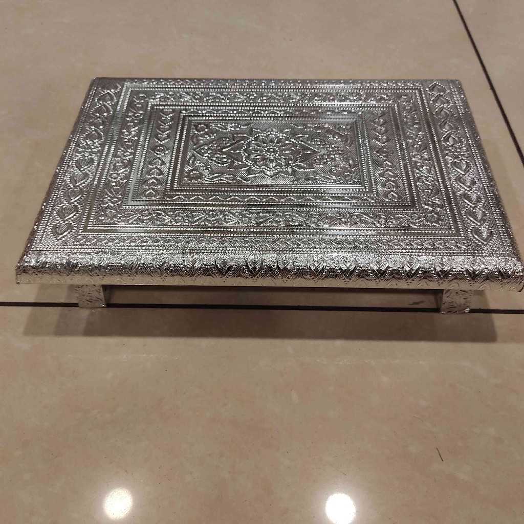 Pooja Peeta Silver 8X12