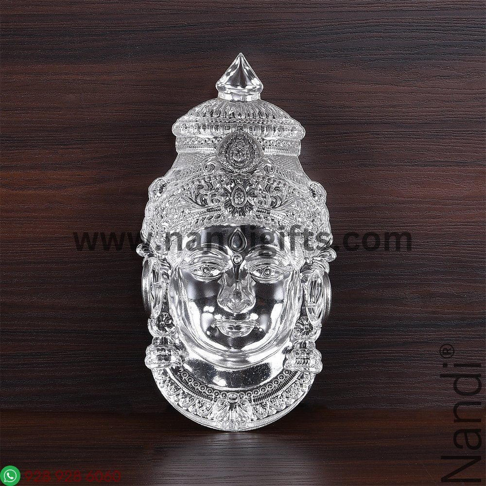 German Silver Lakshmi Face Matt Finish Medium 7