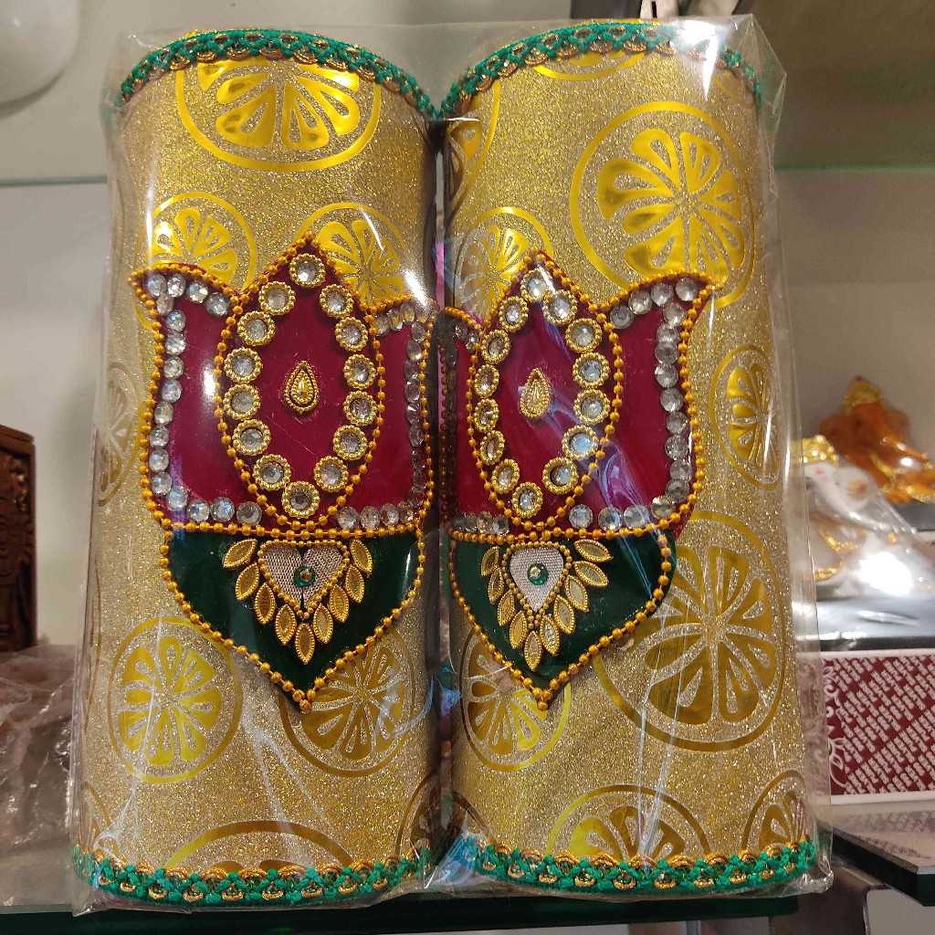 BANANA PLANT STAND KUNDAN LOTUS PAIR