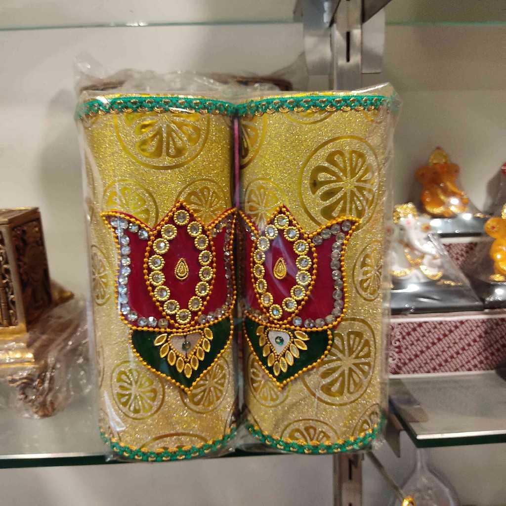 BANANA PLANT STAND KUNDAN LOTUS PAIR