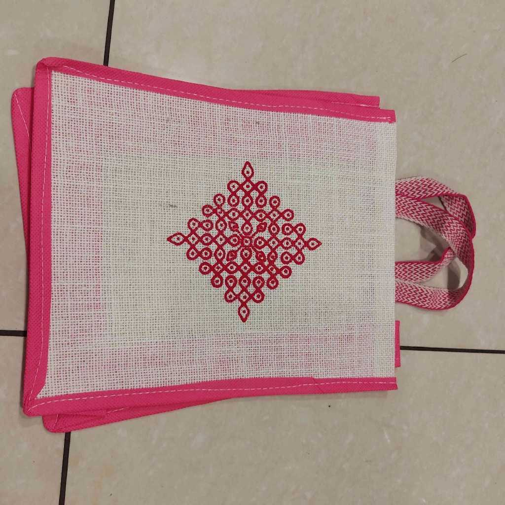 Thamboolam Bag Rangoli Print Pink