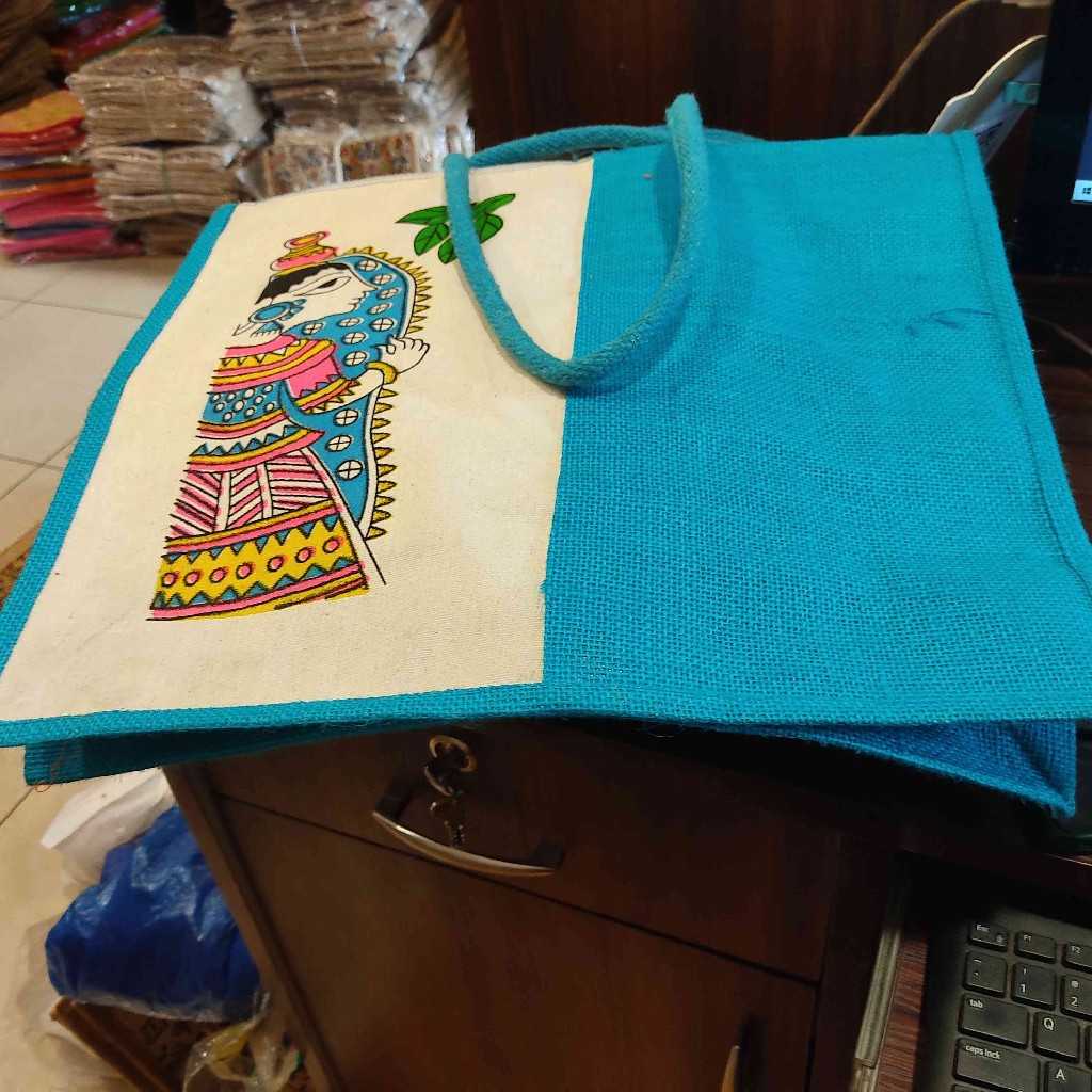Jute Bag - Tribal Girl 16X18