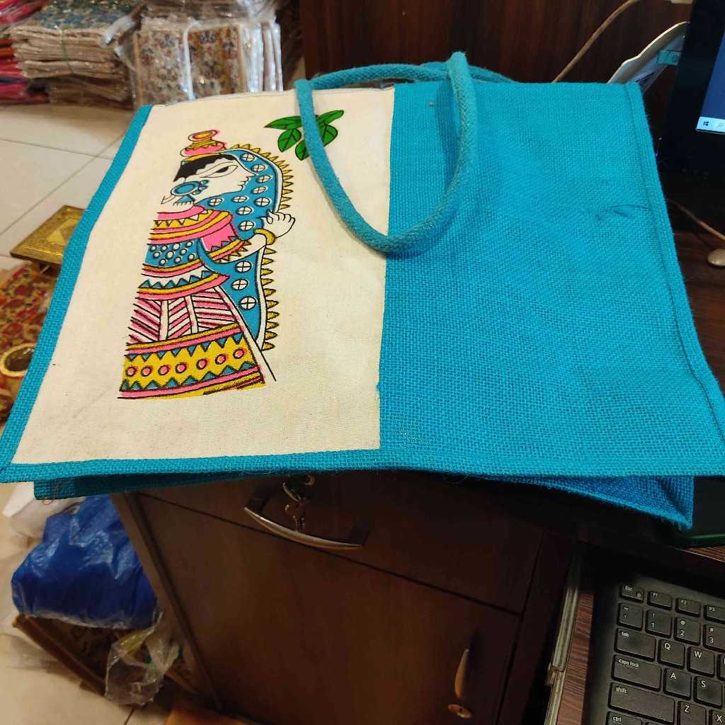 Jute Bag - Tribal Girl 16X18