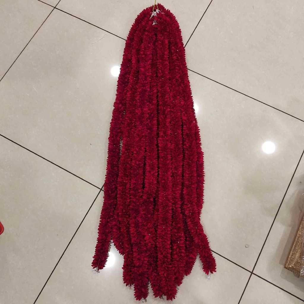Jasmine Maroon Plain Mala String
