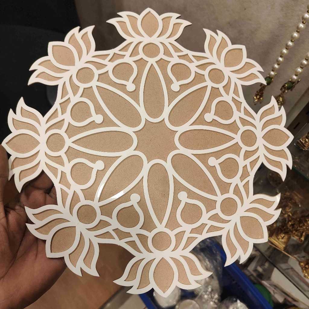 Lotus Rangoli Stencil Fillers 12