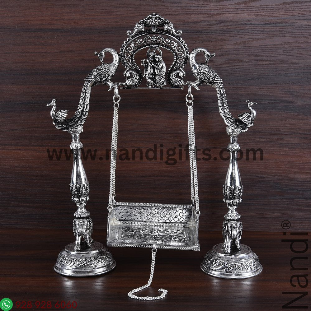 Antiq German Silver Jhula Radha Krishna
