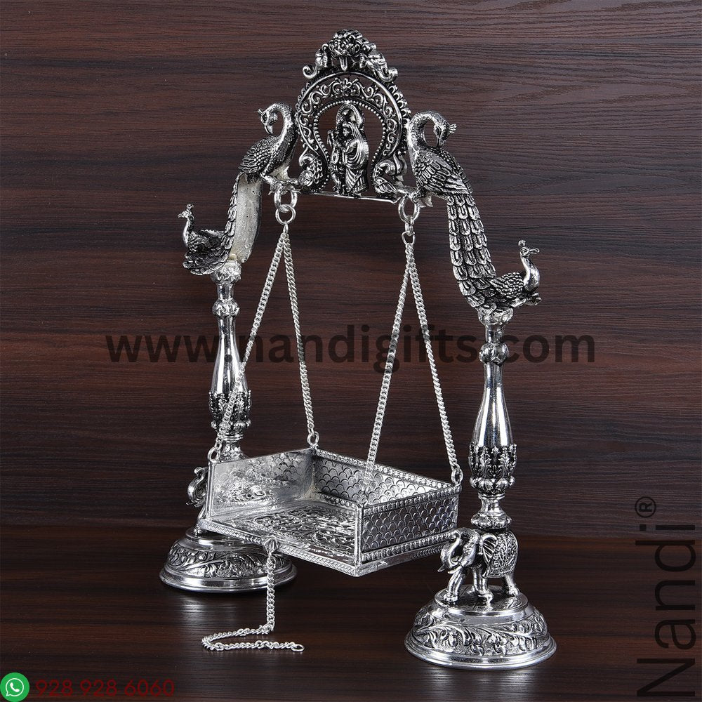 Antiq German Silver Jhula Radha Krishna