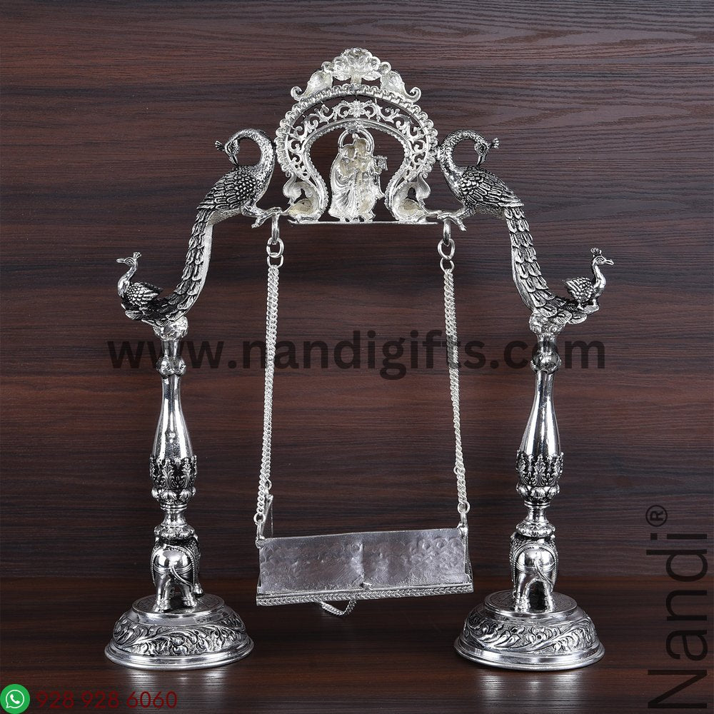 Antiq German Silver Jhula Radha Krishna