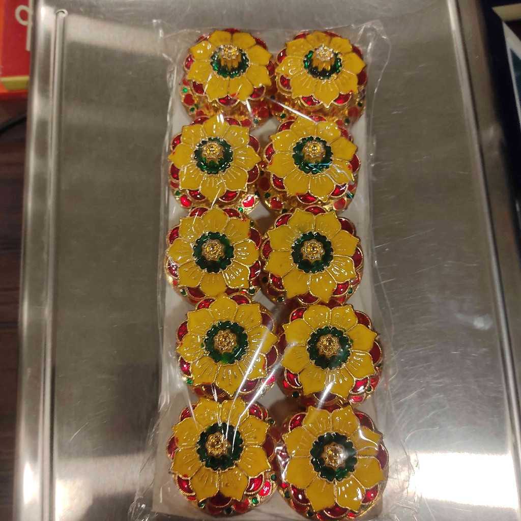 Mina Kumkum Yellow Box Mini Floral