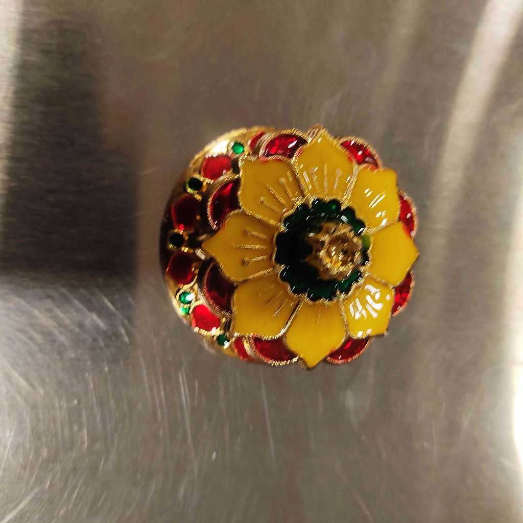 Mina Kumkum Yellow Box Mini Floral