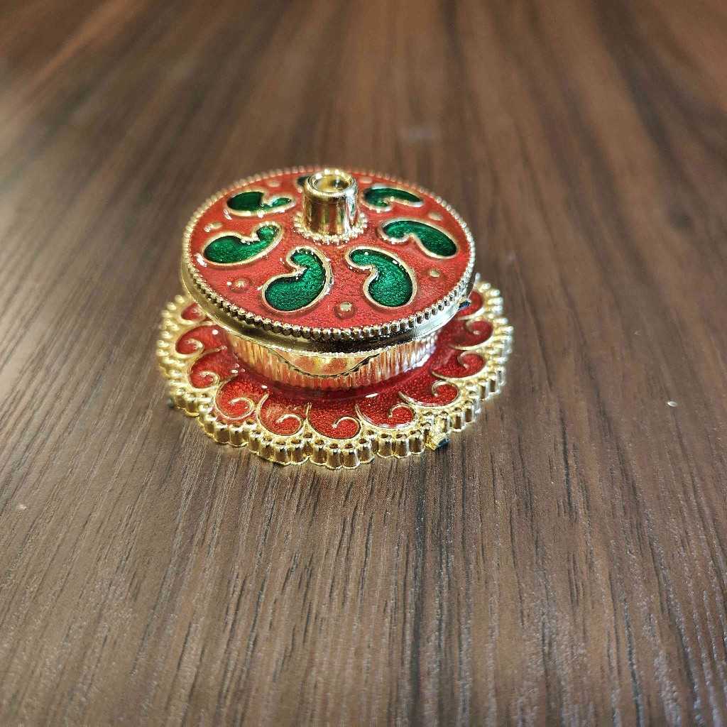 Mina Kumkum Box Round Kheri Small