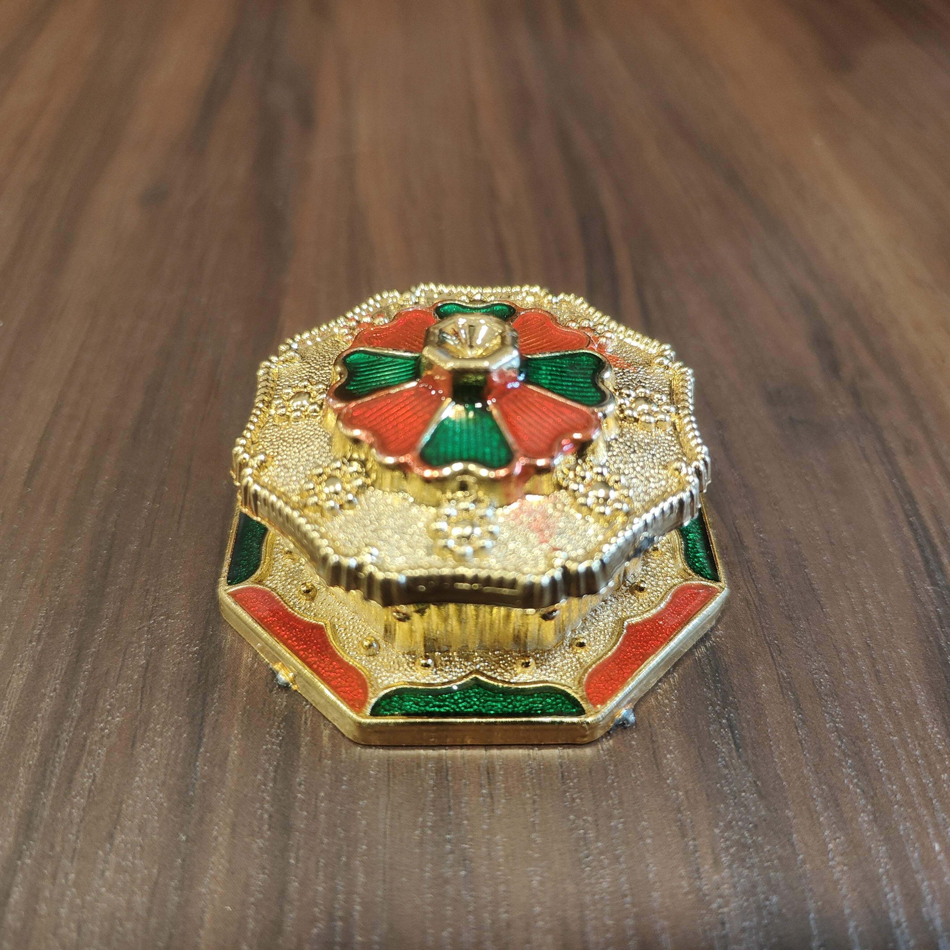 Mina Kumkum Box Hexagon Half Mina