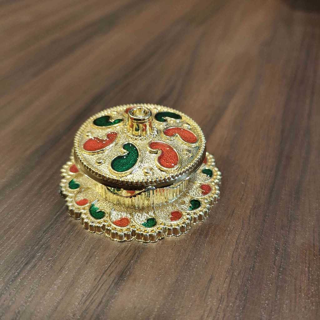 Kumkum Box Round Half Mina