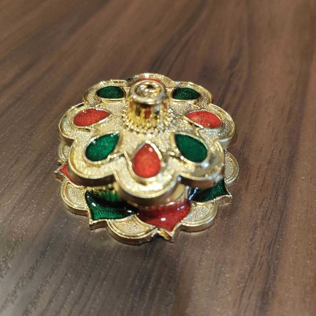 Flower Kumkum Box Half Mina