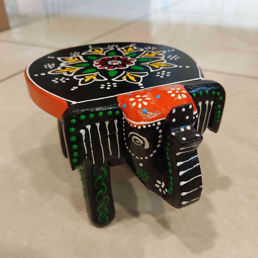 Elephant Stool Painted 4
