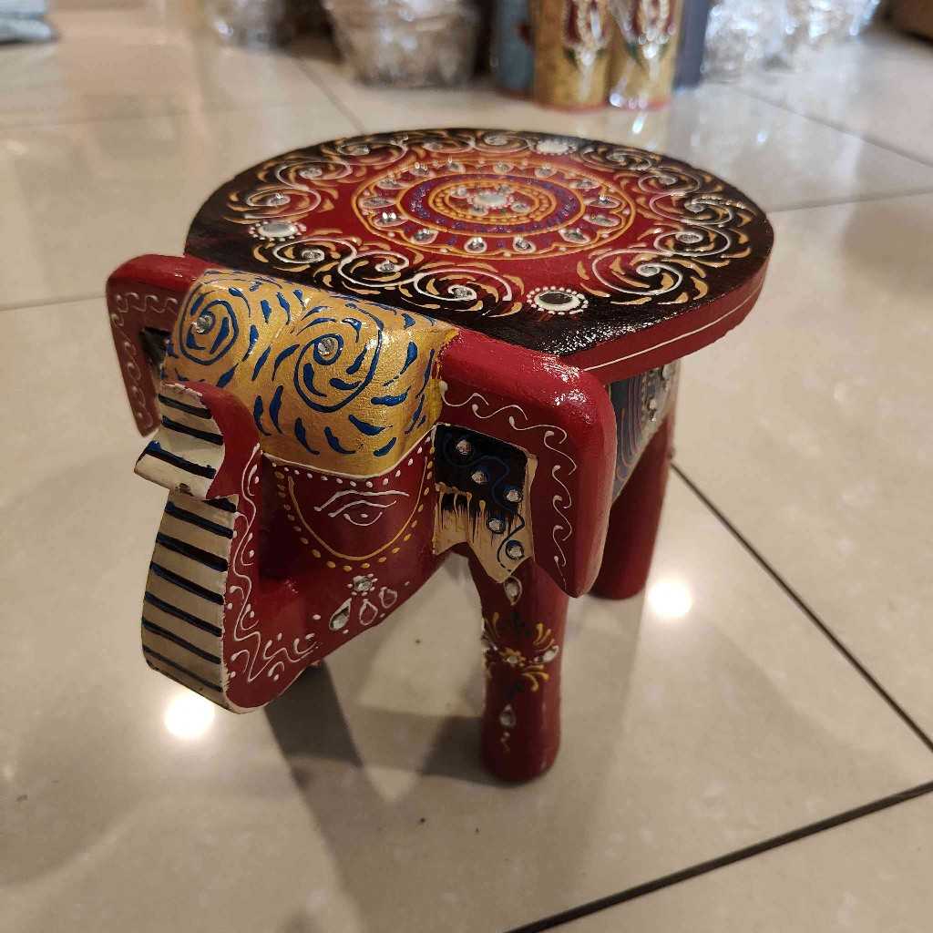 Elephant Stool Painted 8