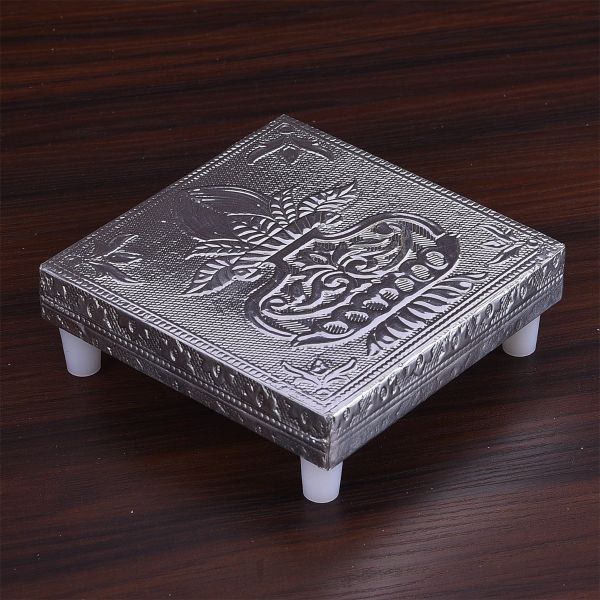 Pooja Chowki Silver 6X6