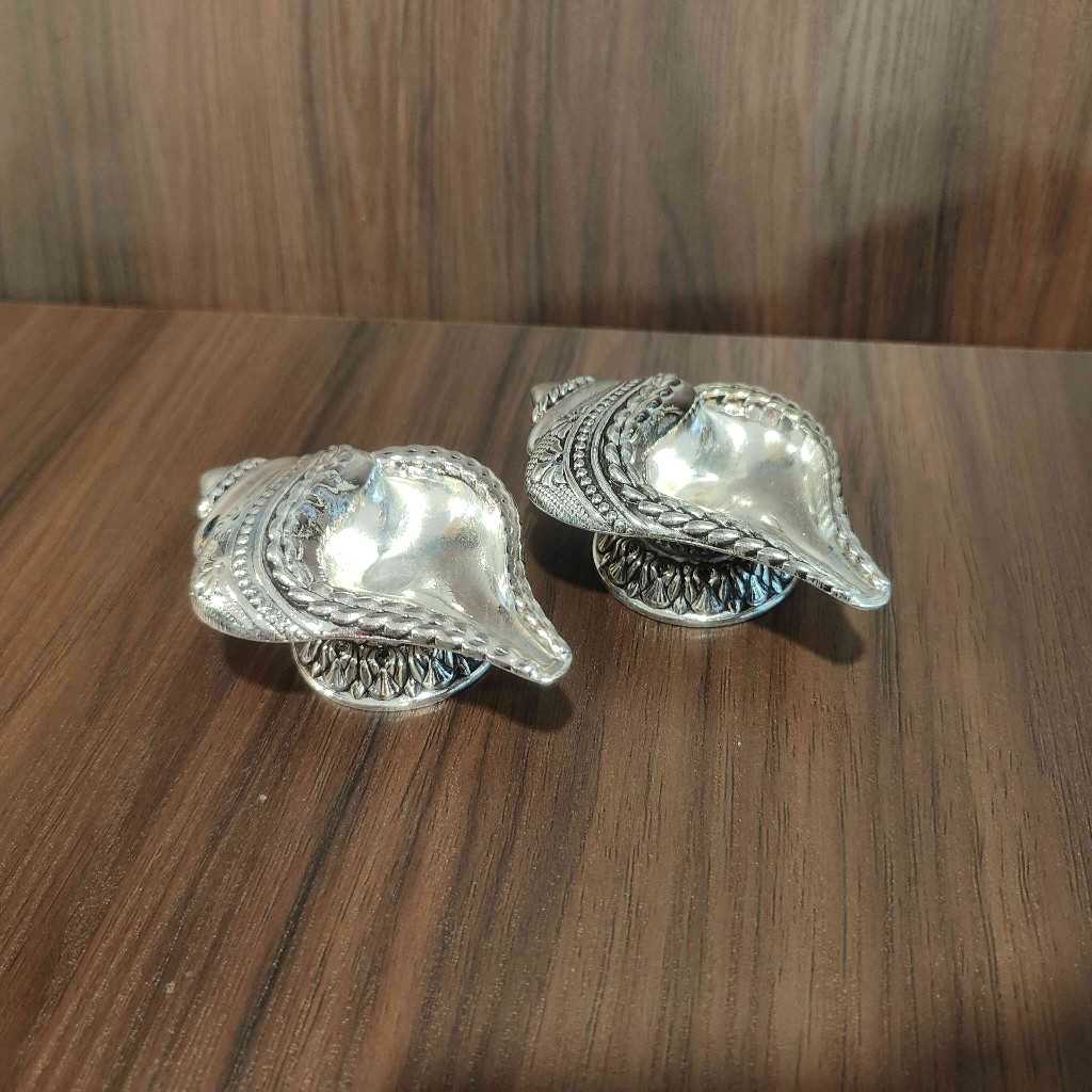 GS Antiq Shankh Diya Pair Small